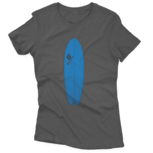 Camiseta Estonada Feminina Prancha Azul
