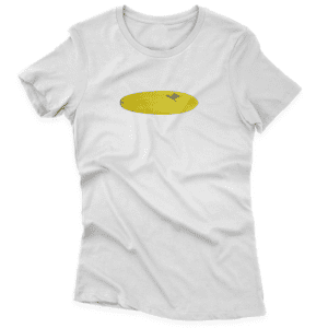 Camiseta Clássica Feminina Prancha Amarela Deitada