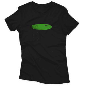 Camiseta Clássica Feminina Prancha Verde Deitada