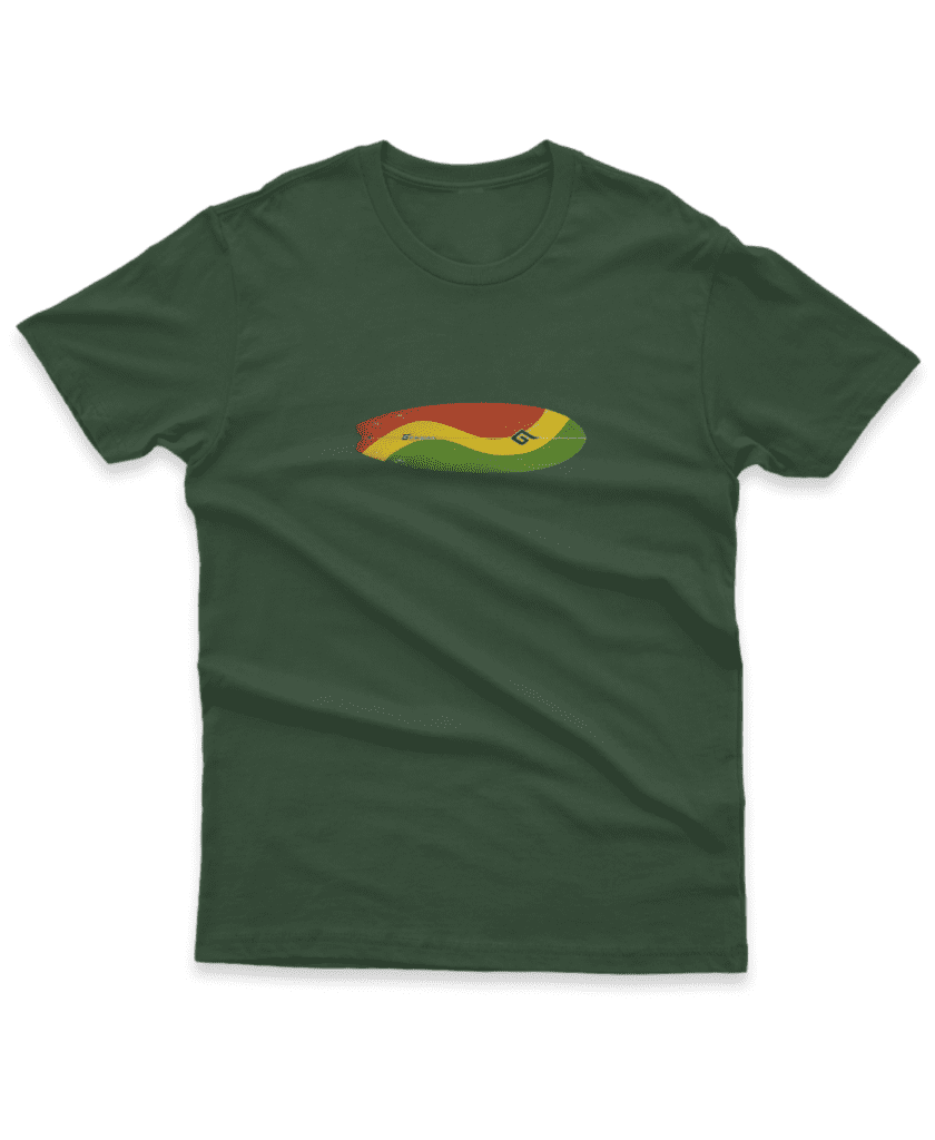 Camiseta Clássica Masculina Prancha Reggae Deitada